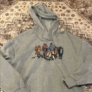 Gray Graphic Hoodie